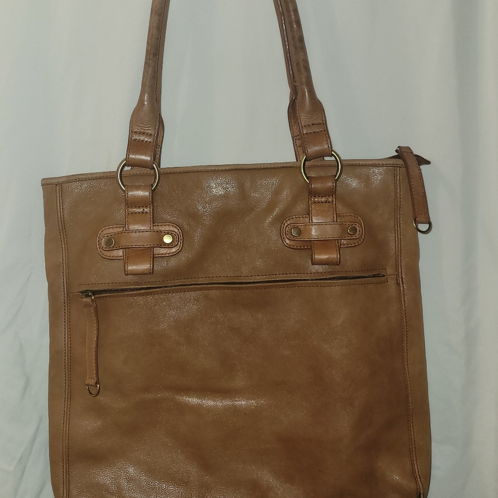 Vintage cold water creek leather brown handbag